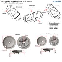 Kit grelhas + bacias para fogões electrolux 76 ub