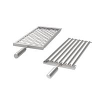 Kit Grelhas Inox Moeda + Argentina 21cm para Churrasco