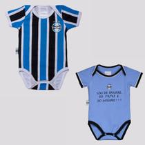 Kit Grêmio Bodys Shield Azul e Home Listrado Kit Grêmio Bodys Shield Azul e Home Listrado