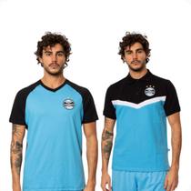 Kit Grêmio Oficial Camiseta e Polo Masculina Futebol