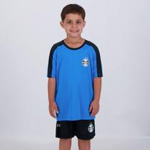 Kit Grêmio Recorde Infantil Azul e Preto