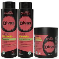 Kit Griffus Super Volumão Divas do Brasil 3 Itens