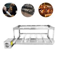 Kit Grill 6 espetos para Churrasqueiras Grill 100% INOX Bivolt