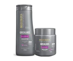 Kit Grisalhos Bio Extratus Shampoo e Máscara Brilho Prateado