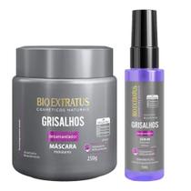 Kit Grisalhos finalização capilar 1 Máscara 250ml 1 Serum Finalizador 55ml Kit Grisalhos finalização capilar 1 Máscara 250ml 1 Serum Finalizador 55ml