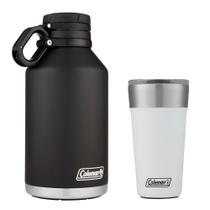 Kit Growler e Copo Térmico com Tampa 600ml Branco Coleman