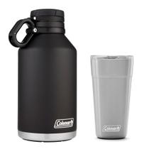Kit Growler e Copo Térmico com Tampa 600ml Inox Coleman