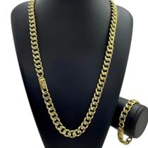 Kit Grumet Pit Bull 10Mm Banhado A Ouro 18K