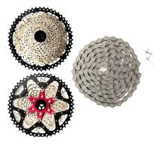 Kit Grupo 11v Cassete Absolute 11x50 Corrente Bike Mtb Kit Grupo 11v Cassete Absolute 11x50 Corrente Bike Mtb