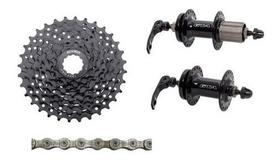 Kit Grupo 24v 3x8 Bicicleta Cassete K7 Cubos Corrente Bike