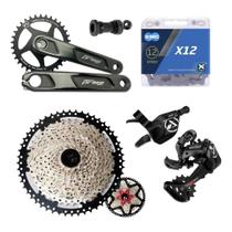 Kit Grupo Absolute 12v Completo Mtb 1x12v C/ Corrente Kmc