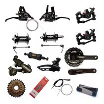 Kit Grupo Shimano Tourney 21v Freios Disco Bicicleta 29 E 26 Kit Grupo Shimano Tourney 21v Freios Disco Bicicleta 29 E 26
