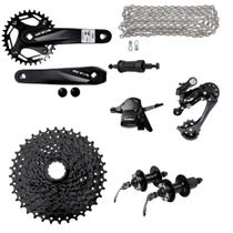 Kit Grupo Transmissão 1x9 Sunrun/gts Completo C/cubos Kit Grupo Transmissão 1x9 Sunrun/gts Completo C/cubos
