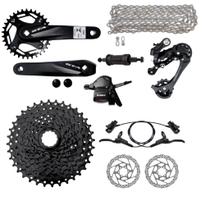 Kit Grupo Transmissão 1x9 Sunrun/gts Completo C/freios