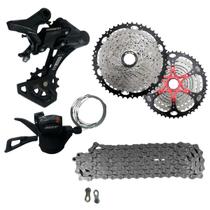 Kit Grupo Transmissão Bike 12v + Cassete HG + Corrente Mtb Kit Grupo Transmissão Bike 12v + Cassete HG + Corrente Mtb