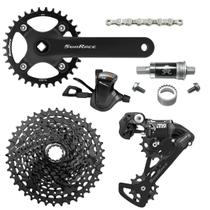 Kit Grupo Transmissão Sunrace Bike Dkm 1X9V Cassete 11/50