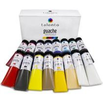 Kit Guache Artístico Profissional Talento com 16 Cores 20ml Kit Guache Artístico Profissional Talento com 16 Cores 20ml