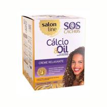 Kit Guanidina alinhamento Solta Cachos Cálcio&Oil Salon Line