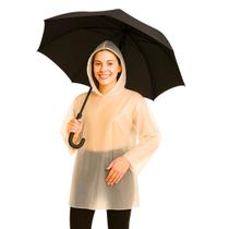 Kit Guarda Chuva reforçado + Capa de Chuva Transparente Kit Guarda Chuva reforçado + Capa de Chuva Transparente