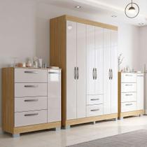Kit Guarda Roupa Atenas e 2 Cômoda Poquema