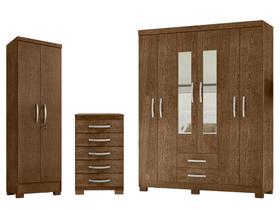 Kit Guarda Roupa Casal Modena 6 Portas 2 Gavetas Com Espelho, Cômoda 5 Gavetas e Multiuso Egito Malbec - Combo Stock Kit Guarda Roupa Casal Modena 6 Portas 2 Gavetas Com Espelho, Cômoda 5 Gavetas e Multiuso Egito Malbec - Combo Stock