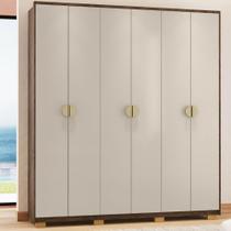 Kit Guarda Roupa e Cômoda Sapatelira Bali Nature Alasca