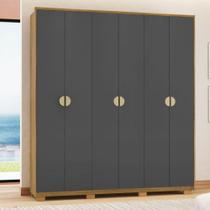 Kit Guarda Roupa e Cômoda Sapatelira Bali Nature Alasca