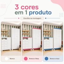 Kit Guarda Roupa Infantil 4 Portas E 2 Gavetas Com Comoda Sapateira 4 Gavetas E 1 Porta Branco Flex Kit Guarda Roupa Infantil 4 Portas E 2 Gavetas Com Comoda Sapateira 4 Gavetas E 1 Porta Branco Flex