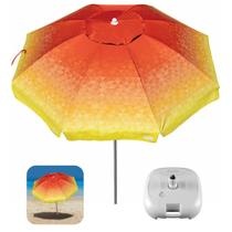 Kit Guarda Sol 2m Alumínio Sombreiro Aruba Vermelho Com Base Plástica Branca - Tobee Kit Guarda Sol 2m Alumínio Sombreiro Aruba Vermelho Com Base Plástica Branca - Tobee