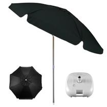 Kit Guarda Sol 2m Bagum Alumínio Articulado Base Plástica Praia Piscina Camping Preto - Belfix Kit Guarda Sol 2m Bagum Alumínio Articulado Base Plástica Praia Piscina Camping Preto - Belfix