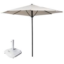 Kit Guarda Sol Ombrelone Itapuã Bege Automático 3 Metros Base Quadrada 37Kg - Mor