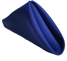 Kit Guardanapo de Boca de Tecido Mesa Posta 6 pç Oxford Liso Azul Royal