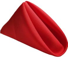 Kit Guardanapo de Boca de Tecido Mesa Posta 8 pç Oxford Liso Vermelho