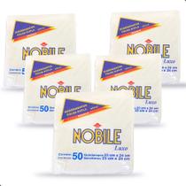 Kit guardanapo luxo folha dupla nobile 23x24 branco 5 pacotes