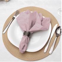Kit Guardanapo Percal Rose German 200 Fios 4 Peças 45X45cm - Kacyumara Kit Guardanapo Percal Rose German 200 Fios 4 Peças 45X45cm - Kacyumara
