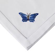 Kit guardanapo ponto ajour com 2 peças 0,50 x 0,50 borboleta/azul - niazitex Kit guardanapo ponto ajour com 2 peças 0,50 x 0,50 borboleta/azul - niazitex