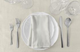 Kit Guardanapos De Tecido Oxford Branco