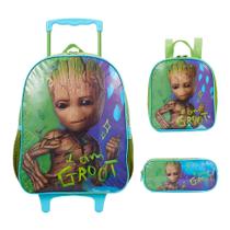 Kit Guardiões da Galáxia: Groot - Mala c/rodas(13420) -Lancheira(13424) - Estojo simples(13425) Kit Guardiões da Galáxia: Groot - Mala c/rodas(13420) -Lancheira(13424) - Estojo simples(13425)