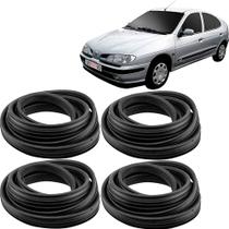 Kit Guarnição 4 Borrachas Porta Lateral Megane 1997 a 2005 - PRO LINE