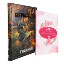 Kit Guerra Santa Capa Dura Ilustrado + Devocional Amando a Deus Rosas Aquarela