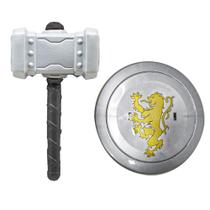 Kit Guerreiro Medieval com Martelo e Escudo Kit Guerreiro Medieval com Martelo e Escudo