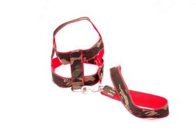 Kit Guia Peitoral 40Mm Camuflado Vermelho Tam 11 (82Cm-103Cm