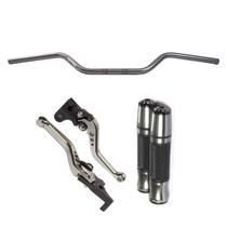 Kit Guidão 22mm Esportivo Manopla Jupiter Manete Moto Cb 500f