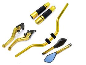 Kit Guidão Alto Manopla Fechada Jupiter Retrovisor TM2 Manete Bros125 150 160 Xre190 300 Falcon Tornado