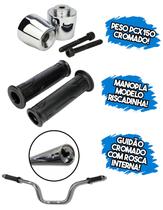 Kit Guidão Cg Cargo 160 2016/2022 C/ Peso Da Pcx + Manopla