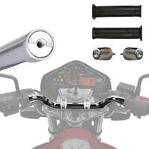 Kit Guidão Com Pesinho e Manoplas Honda Cb Twister 2009 a 2015 / Cb 300 2004 a 2008 Cromado Rosca Moto Motocicletas