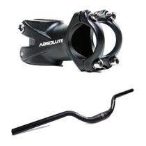 Kit Guidão Curvo 31.8x720mm Rise 60mm e Mesa Suporte 70mm Alumínio Absolute Kit Guidão Curvo 31.8x720mm Rise 60mm e Mesa Suporte 70mm Alumínio Absolute