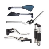 Kit Guidão Esportivo Manopla Luva Espelho Retrovisor Manete Comet 250
