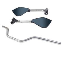 Kit Guidão Esportivo Retrovisor Stark Race Moto Factor Fazer 125 150 250