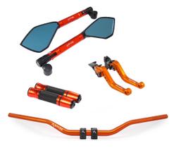 Kit Guidão Manopla Manete Retrovisor Xre Falcon Tornado Bros